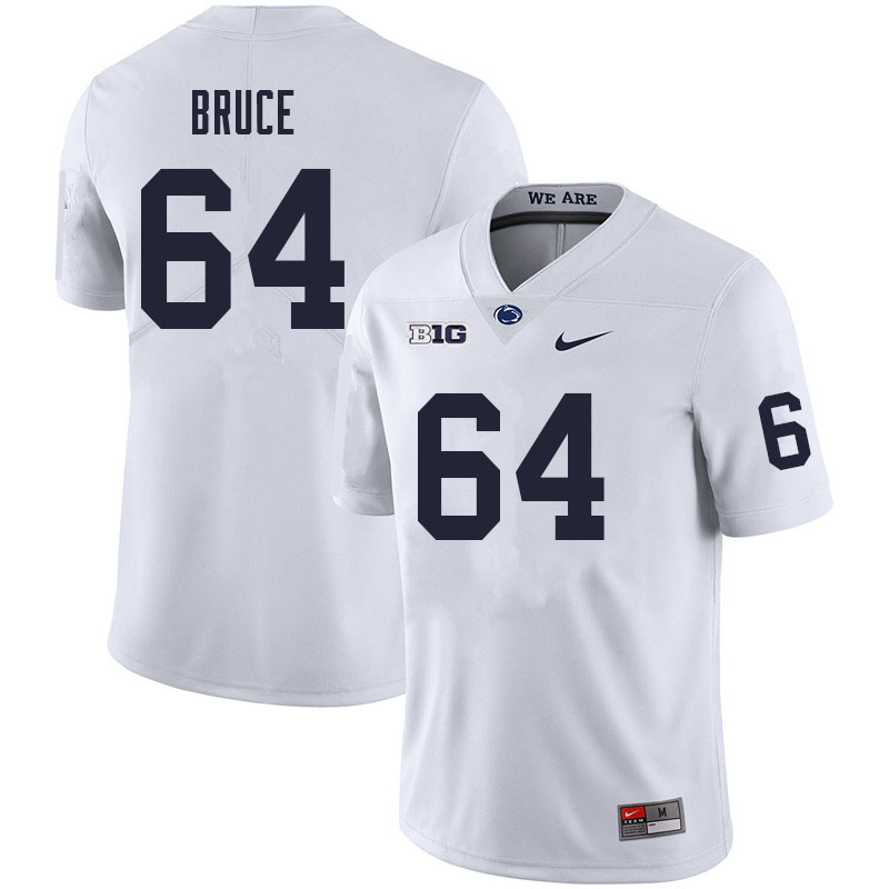 NCAA Nike Men's Penn State Nittany Lions Nate Bruce #64 College Football Authentic White Stitched Jersey UXX5198NO